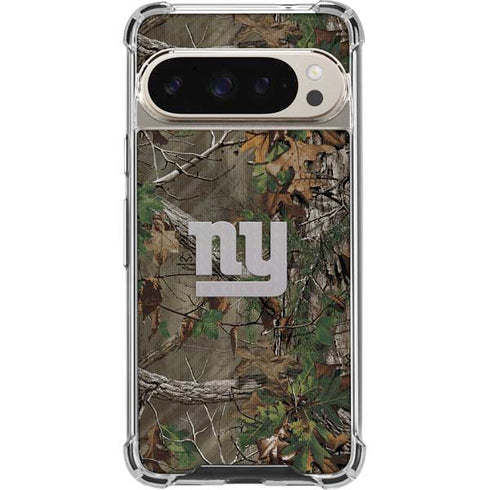 NFL New York Giants Realtree Xtra Green Camo Pixel 9/9 Pro Clear Case